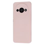 Husa pentru  Xiaomi Redmi A3 Liquid Silicone, subțire, captusita cu microfibra, anti amprentă, protectie cameră foto, pink sand