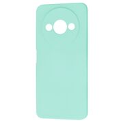 Husa pentru  Xiaomi Redmi A3 Liquid Silicone, subțire, captusita cu microfibra, anti amprentă, protectie cameră foto, turcoaz