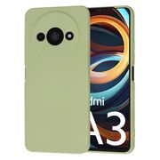 Husa pentru  Xiaomi Redmi A3 Liquid Silicone, subțire, captusita cu microfibra, anti amprentă, protectie cameră foto, verde