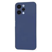 Husa pentru  Xiaomi Redmi 12 5G, Redmi 12 4G Liquid Silicone, subțire, captusita cu microfibra, anti amprentă, protectie cameră foto, albastru