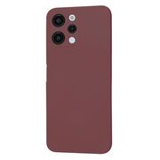 Husa pentru  Xiaomi Redmi 12 5G, Redmi 12 4G Liquid Silicone, subțire, captusita cu microfibra, anti amprentă, protectie cameră foto, bordeaux