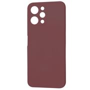 Husa pentru  Xiaomi Redmi 12 5G, Redmi 12 4G Liquid Silicone, subțire, captusita cu microfibra, anti amprentă, protectie cameră foto, bordeaux