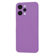 Husa pentru  Xiaomi Redmi 12 5G, Redmi 12 4G Liquid Silicone, subțire, captusita cu microfibra, anti amprentă, protectie cameră foto, mov