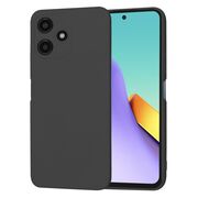 Husa pentru  Xiaomi Redmi 12 5G, Redmi 12 4G Liquid Silicone, subțire, captusita cu microfibra, anti amprentă, protectie cameră foto, negru