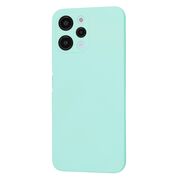Husa pentru  Xiaomi Redmi 12 5G, Redmi 12 4G Liquid Silicone, subțire, captusita cu microfibra, anti amprentă, protectie cameră foto, turcoaz