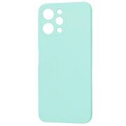 Husa pentru  Xiaomi Redmi 12 5G, Redmi 12 4G Liquid Silicone, subțire, captusita cu microfibra, anti amprentă, protectie cameră foto, turcoaz