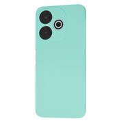 Husa pentru  Xiaomi Redmi 13 Liquid Silicone, subțire, captusita cu microfibra, anti amprentă, protectie cameră foto, turcoaz