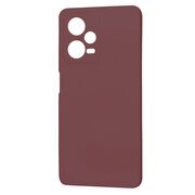 Husa pentru  Xiaomi Redmi Note 12 Pro, Poco X5 Pro Liquid Silicone, subțire, captusita cu microfibra, anti amprentă, protectie cameră foto, bordeaux