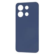 Husa pentru  Xiaomi Redmi Note 13 4G Liquid Silicone, subțire, captusita cu microfibra, anti amprentă, protectie cameră foto, albastru