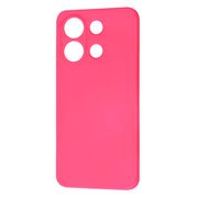 Husa pentru  Xiaomi Redmi Note 13 4G Liquid Silicone, subțire, captusita cu microfibra, anti amprentă, protectie cameră foto, fucsia