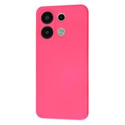 Husa pentru  Xiaomi Redmi Note 13 4G Liquid Silicone, subțire, captusita cu microfibra, anti amprentă, protectie cameră foto, fucsia