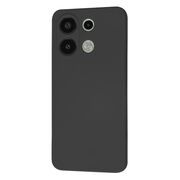 Husa pentru  Xiaomi Redmi Note 13 4G Liquid Silicone, subțire, captusita cu microfibra, anti amprentă, protectie cameră foto, negru