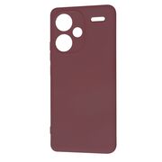 Husa pentru  Xiaomi Redmi Note 13 Pro+ Plus 5G Liquid Silicone, subțire, captusita cu microfibra, anti amprentă, protectie cameră foto, bordeaux