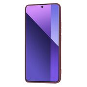 Husa pentru  Xiaomi Redmi Note 13 Pro+ Plus 5G Liquid Silicone, subțire, captusita cu microfibra, anti amprentă, protectie cameră foto, bordeaux