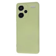Husa pentru  Xiaomi Redmi Note 13 Pro+ Plus 5G Liquid Silicone, subțire, captusita cu microfibra, anti amprentă, protectie cameră foto, verde