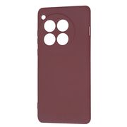 Husa pentru  OnePlus 12 Liquid Silicone, subțire, captusita cu microfibra, anti amprentă, protectie cameră foto, bordeaux