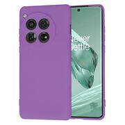 Husa pentru  OnePlus 12 Liquid Silicone, subțire, captusita cu microfibra, anti amprentă, protectie cameră foto, mov