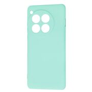 Husa pentru  OnePlus 12 Liquid Silicone, subțire, captusita cu microfibra, anti amprentă, protectie cameră foto, turcoaz