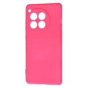 Husa pentru  OnePlus 12R Liquid Silicone, subțire, captusita cu microfibra, anti amprentă, protectie cameră foto, fucsia