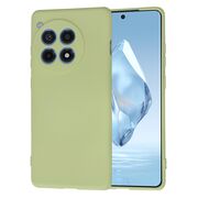 Husa pentru  OnePlus 12R Liquid Silicone, subțire, captusita cu microfibra, anti amprentă, protectie cameră foto, verde