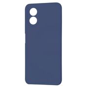 Husa pentru  Oppo A18, A38 Liquid Silicone, subțire, captusita cu microfibra, anti amprentă, protectie cameră foto, albastru