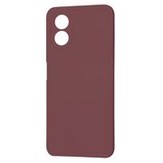 Husa pentru  Oppo A18, A38 Liquid Silicone, subțire, captusita cu microfibra, anti amprentă, protectie cameră foto, bordeaux