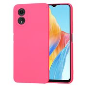 Husa pentru  Oppo A18, A38 Liquid Silicone, subțire, captusita cu microfibra, anti amprentă, protectie cameră foto, fucsia