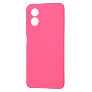 Husa pentru  Oppo A18, A38 Liquid Silicone, subțire, captusita cu microfibra, anti amprentă, protectie cameră foto, fucsia