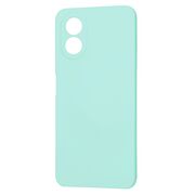 Husa pentru  Oppo A18, A38 Liquid Silicone, subțire, captusita cu microfibra, anti amprentă, protectie cameră foto, turcoaz
