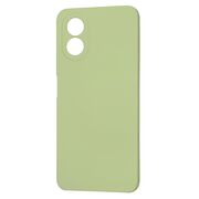 Husa pentru  Oppo A18, A38 Liquid Silicone, subțire, captusita cu microfibra, anti amprentă, protectie cameră foto, verde