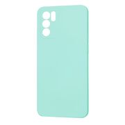 Husa pentru  Oppo Reno 6  Liquid Silicone, subțire, captusita cu microfibra, anti amprentă, protectie cameră foto, turcoaz