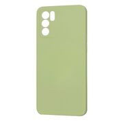 Husa pentru  Oppo Reno 6  Liquid Silicone, subțire, captusita cu microfibra, anti amprentă, protectie cameră foto, verde