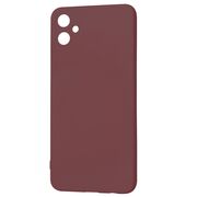 Husa pentru  Samsung Galaxy A05 Liquid Silicone, subțire, captusita cu microfibra, anti amprentă, protectie cameră foto, bordeaux