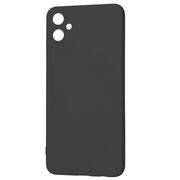 Husa pentru  Samsung Galaxy A05 Liquid Silicone, subțire, captusita cu microfibra, anti amprentă, protectie cameră foto, negru