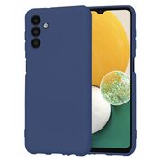 Husa pentru  Samsung Galaxy A13 5G Liquid Silicone, subțire, captusita cu microfibra, anti amprentă, protectie cameră foto, albastru