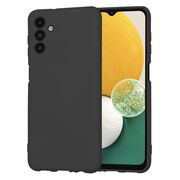 Husa pentru  Samsung Galaxy A13 5G Liquid Silicone, subțire, captusita cu microfibra, anti amprentă, protectie cameră foto, negru