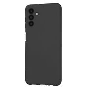 Husa pentru  Samsung Galaxy A13 5G Liquid Silicone, subțire, captusita cu microfibra, anti amprentă, protectie cameră foto, negru