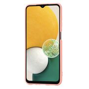 Husa pentru  Samsung Galaxy A13 5G Liquid Silicone, subțire, captusita cu microfibra, anti amprentă, protectie cameră foto, roz