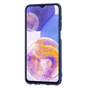 Husa pentru  Samsung Galaxy A23 5G, 4G Liquid Silicone, subțire, captusita cu microfibra, anti amprentă, protectie cameră foto, albastru