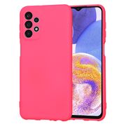 Husa pentru  Samsung Galaxy A23 5G, 4G Liquid Silicone, subțire, captusita cu microfibra, anti amprentă, protectie cameră foto, fucsia