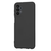 Husa pentru  Samsung Galaxy A23 5G, 4G Liquid Silicone, subțire, captusita cu microfibra, anti amprentă, protectie cameră foto, negru