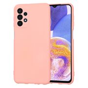 Husa pentru  Samsung Galaxy A23 5G, 4G Liquid Silicone, subțire, captusita cu microfibra, anti amprentă, protectie cameră foto, roz
