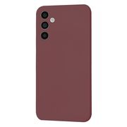 Husa pentru  Samsung Galaxy A34 5G Liquid Silicone, subțire, captusita cu microfibra, anti amprentă, protectie cameră foto, bordeaux