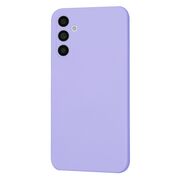 Husa pentru  Samsung Galaxy A34 5G Liquid Silicone, subțire, captusita cu microfibra, anti amprentă, protectie cameră foto, lavanda