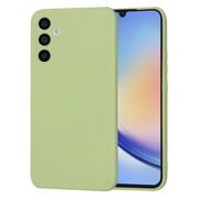 Husa pentru  Samsung Galaxy A34 5G Liquid Silicone, subțire, captusita cu microfibra, anti amprentă, protectie cameră foto, verde