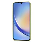 Husa pentru  Samsung Galaxy A34 5G Liquid Silicone, subțire, captusita cu microfibra, anti amprentă, protectie cameră foto, verde