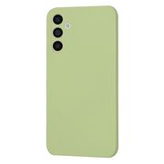 Husa pentru  Samsung Galaxy A34 5G Liquid Silicone, subțire, captusita cu microfibra, anti amprentă, protectie cameră foto, verde