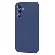 Husa pentru  Samsung Galaxy A54 5G Liquid Silicone, subțire, captusita cu microfibra, anti amprentă, protectie cameră foto, albastru