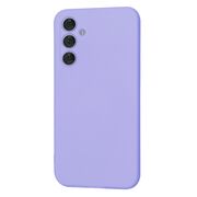 Husa pentru  Samsung Galaxy A54 5G Liquid Silicone, subțire, captusita cu microfibra, anti amprentă, protectie cameră foto, lavanda