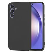 Husa pentru  Samsung Galaxy A54 5G Liquid Silicone, subțire, captusita cu microfibra, anti amprentă, protectie cameră foto, negru